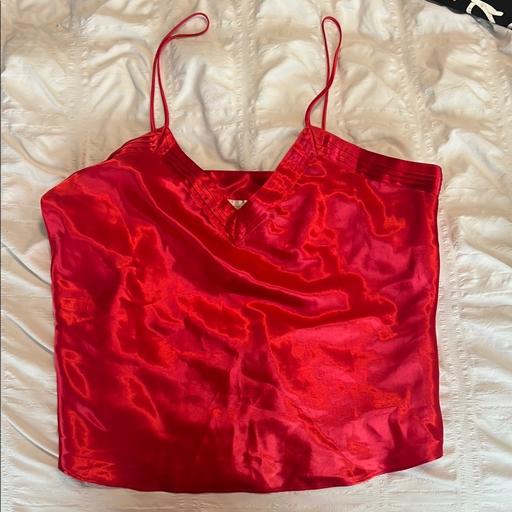 Vintage Victoria's Secret Red Asymmetrical Sleeveless Camisole